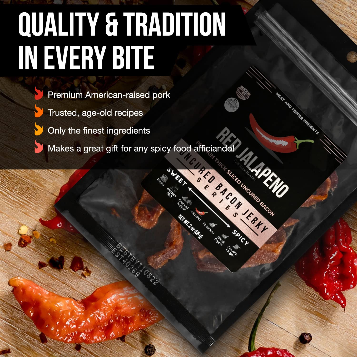 Sriracha Bacon Jerky